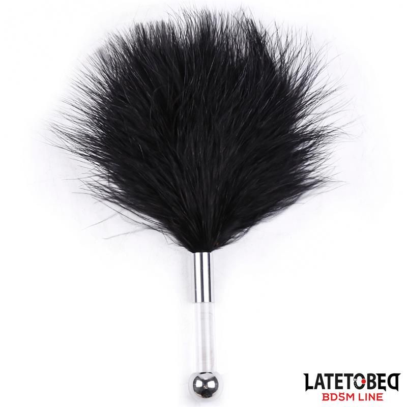 Feather Tickler with Acrylic Metal Handle Feather Tickler with Acrylic Metal Handle