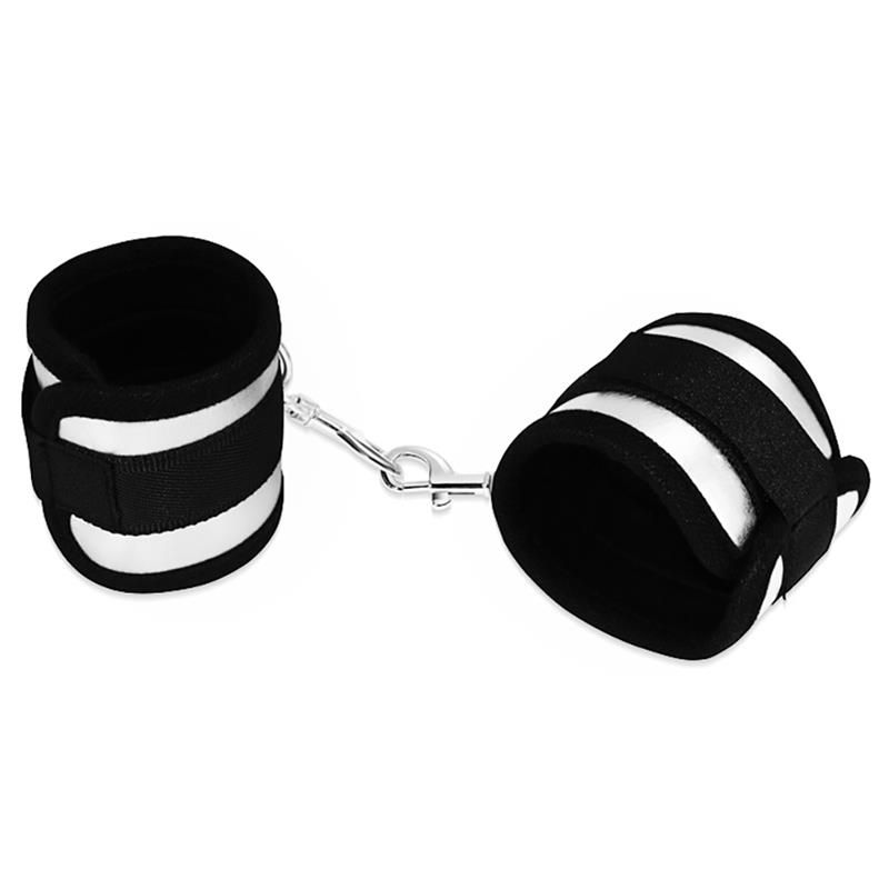 Velcro Handcuffs Black and Silver Velcro Handcuffs Black and Silver