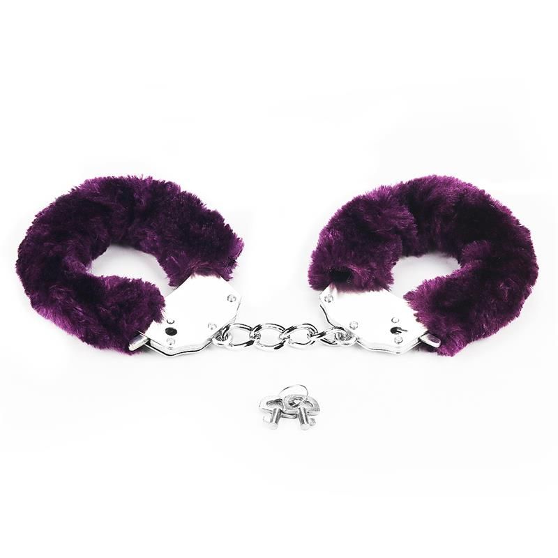 Furry Metal Handcuffs Purple Furry Metal Handcuffs Purple