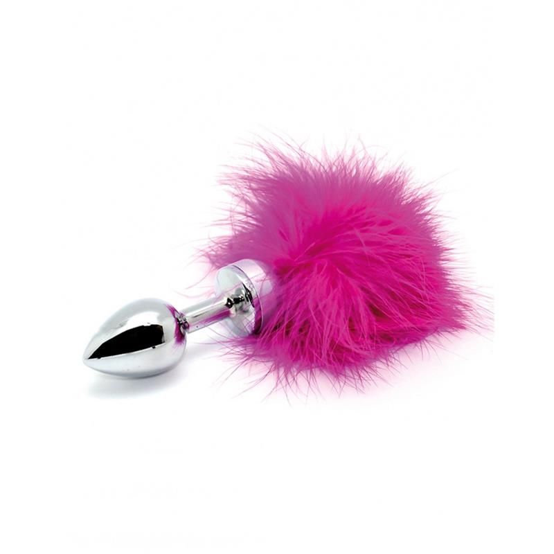 Butt plug Small with pink feather Butt plug Small with pink feather