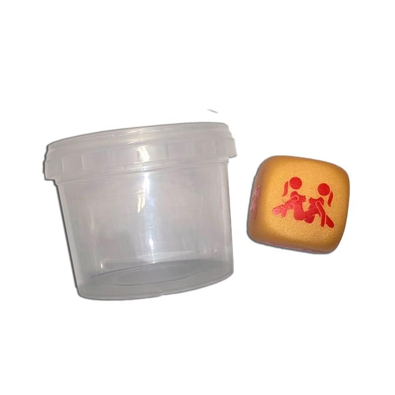 White Position Dice in a Plastic Jar for Girls White Position Dice in a Plastic Jar for Girls