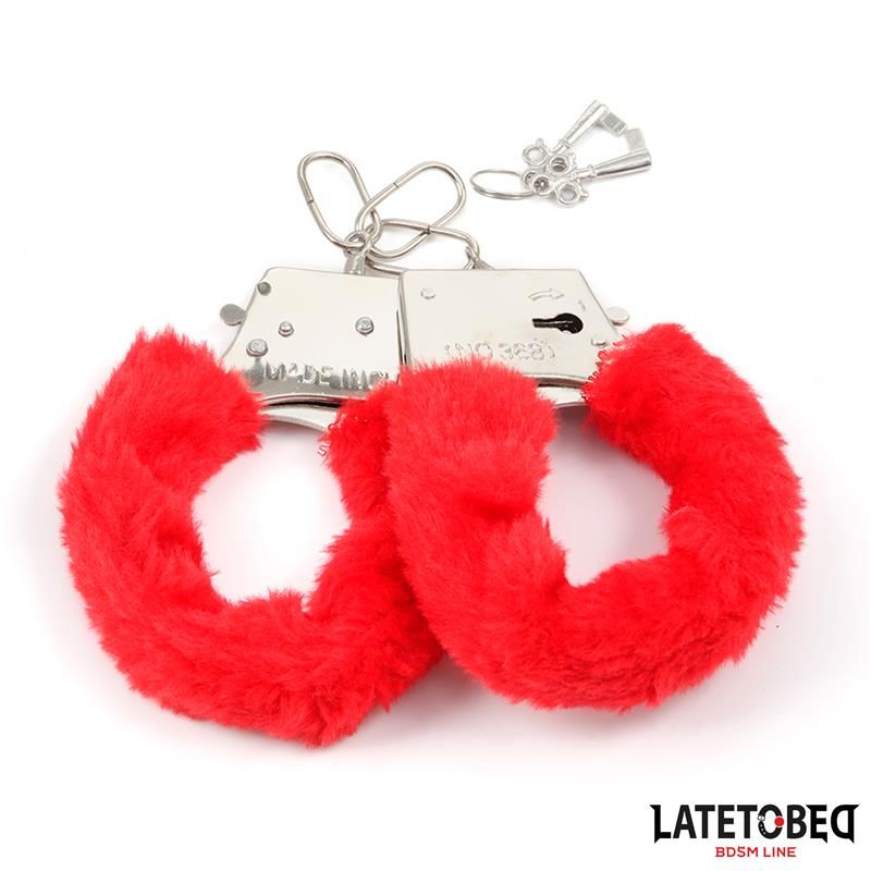 Furry Metal Cuff Red Furry Metal Cuff Red