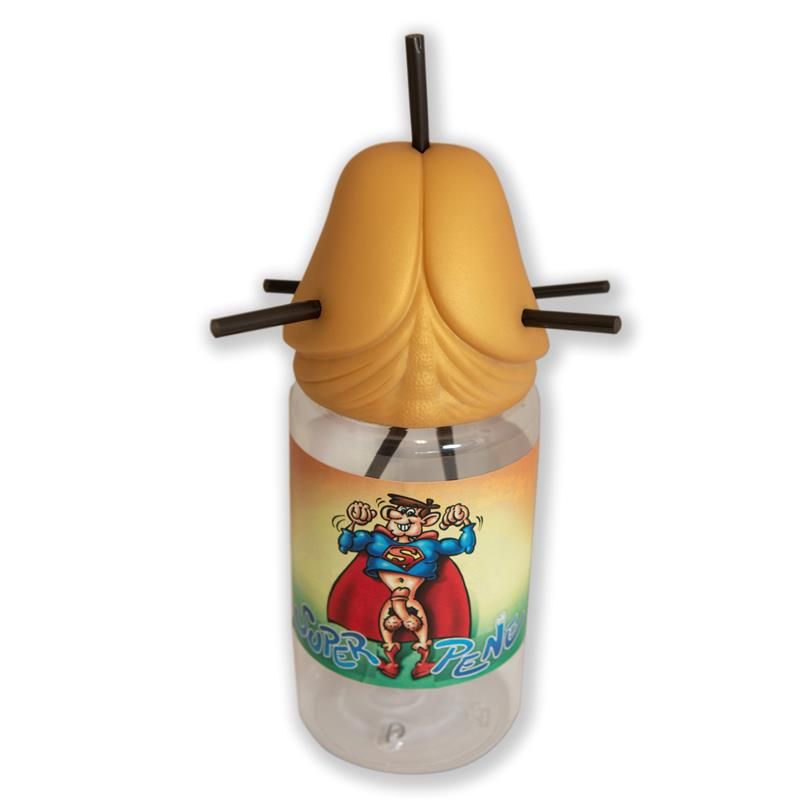 Penis-Shaped Baby Bottle with 5 Straws Gold Edition Penis-Shaped Baby Bottle with 5 Straws Gold Edition