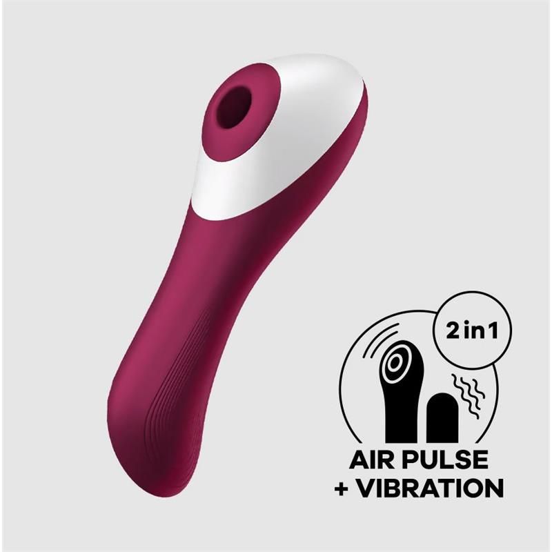 Dual Crush Vibe And Clitoris Sucker USB Red Dual Crush Vibe And Clitoris Sucker USB Red