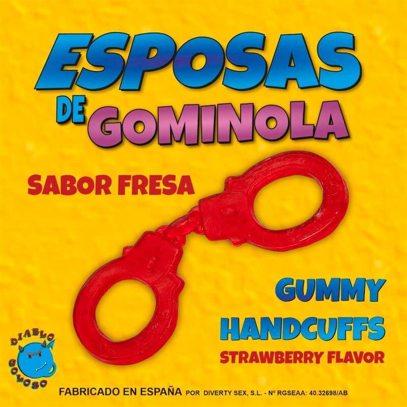 Strawberry Flavored Gummy Red Handcuffs Strawberry Flavored Gummy Red Handcuffs