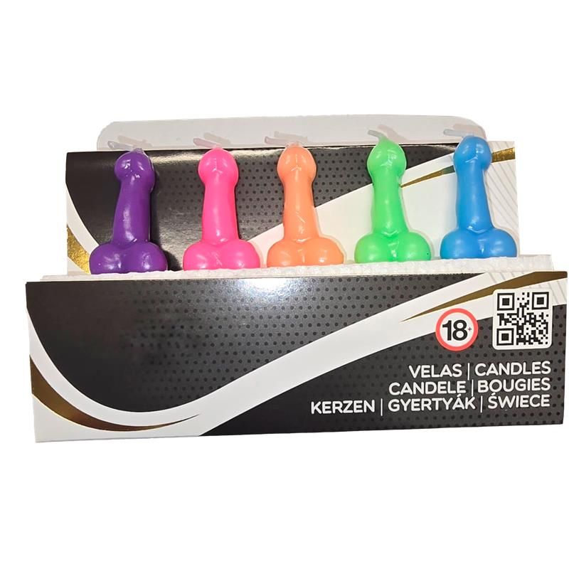 5 penis-shaped candles Set 5 penis-shaped candles Set