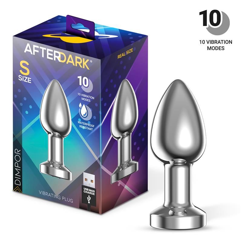 Dimpor Chrome Anal Plug with Vibration and Magnetic USB Size S Dimpor Chrome Anal Plug with Vibration and Magnetic USB Size S