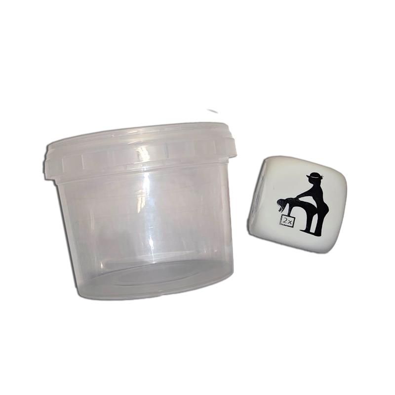 White Position Dice in a Plastic Jar White Position Dice in a Plastic Jar