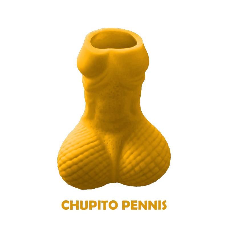 Penis Shaped Shot Glass Yellow