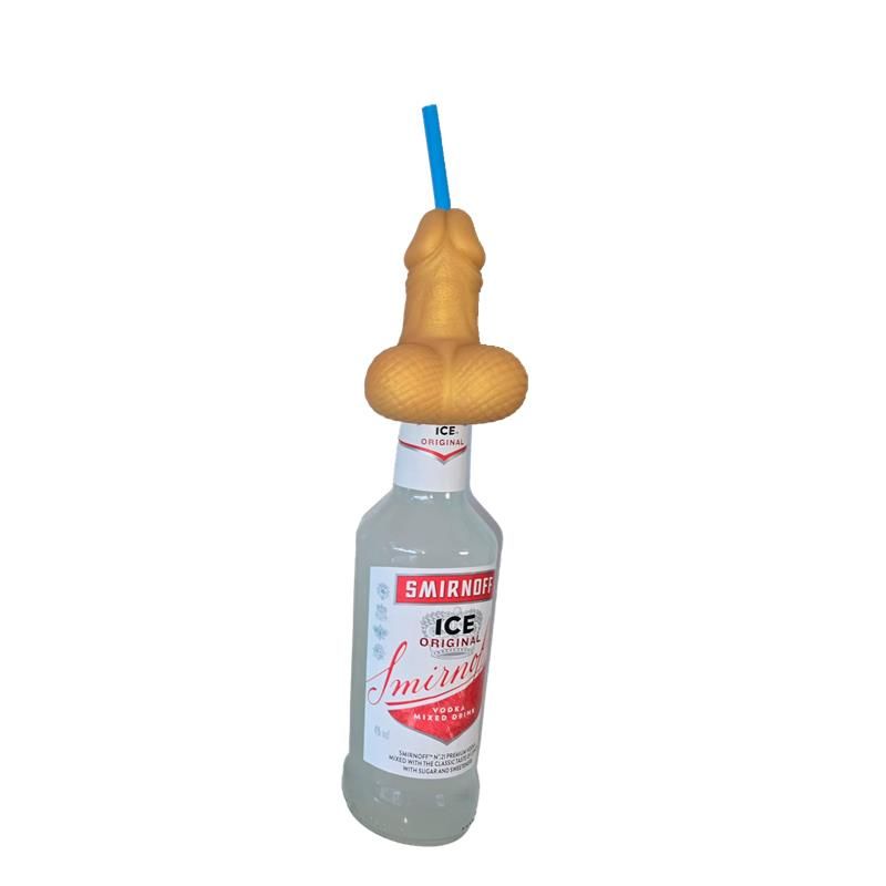 XXL Penis-Shaped Straw for 360 ml Bottle Gold Edition XXL Penis-Shaped Straw for 360 ml Bottle Gold Edition