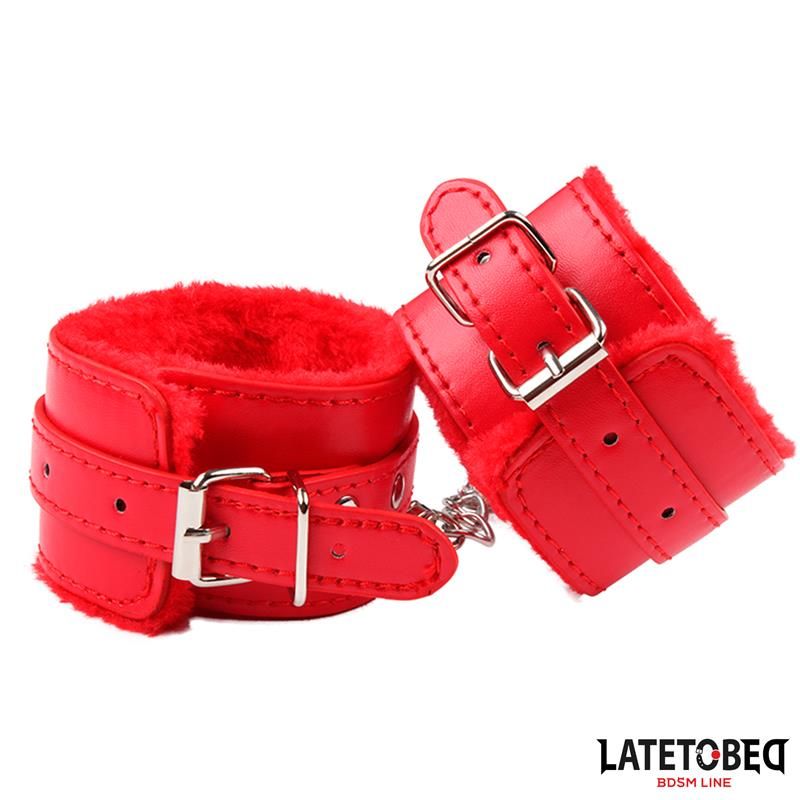 Furry Ankle Cuff Red Furry Ankle Cuff Red