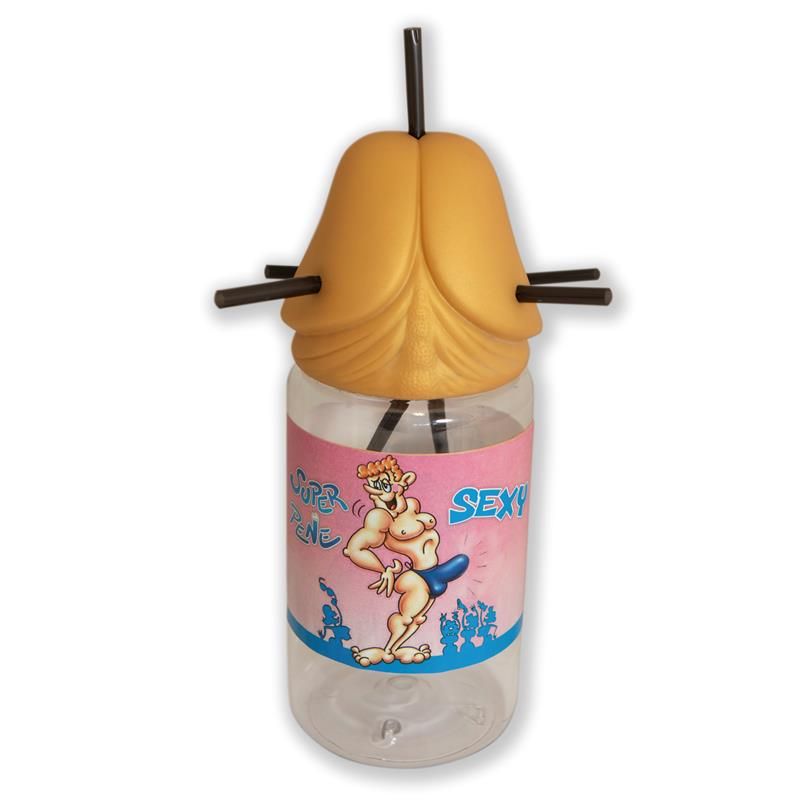 Penis-Shaped Baby Bottle 5 Straws Gold Edition Penis-Shaped Baby Bottle 5 Straws Gold Edition