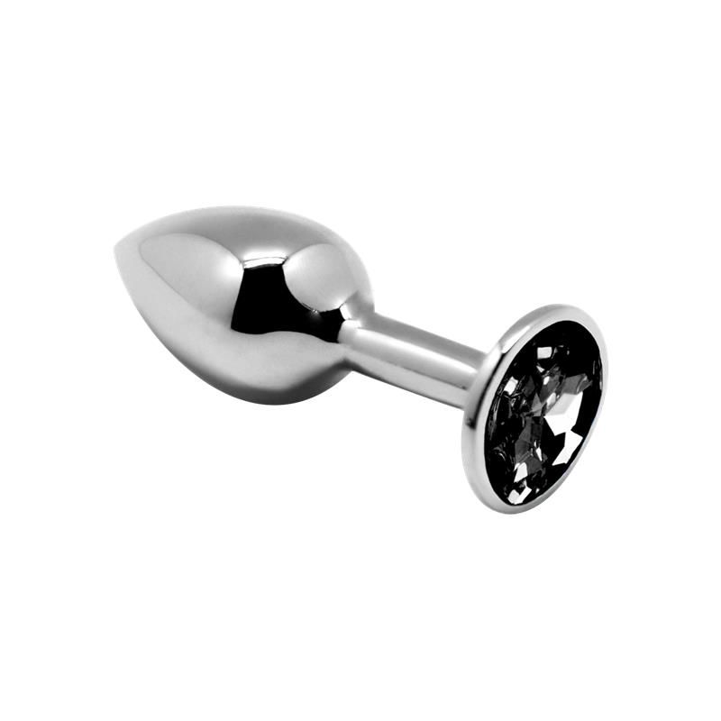 Anal Plug with Black Jewel Size M Anal Plug with Black Jewel Size M