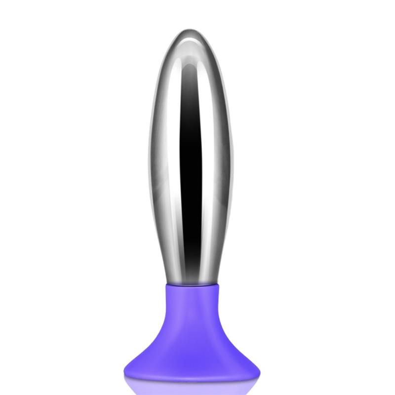 Butt Plug Bobby Metal and Silicone Purple Butt Plug Bobby Metal and Silicone Purple