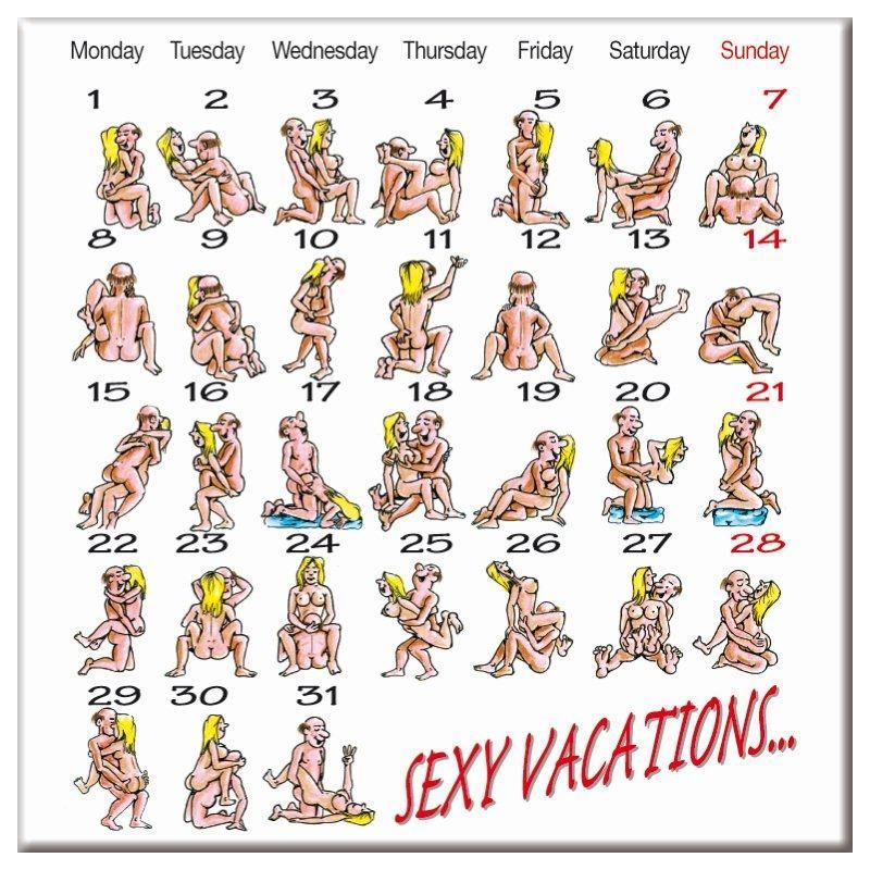 Kamasutra Calendar Magnet Kamasutra Calendar Magnet