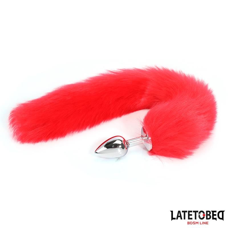 Anal plug with tail Red 40 cm Anal plug with tail Red 40 cm