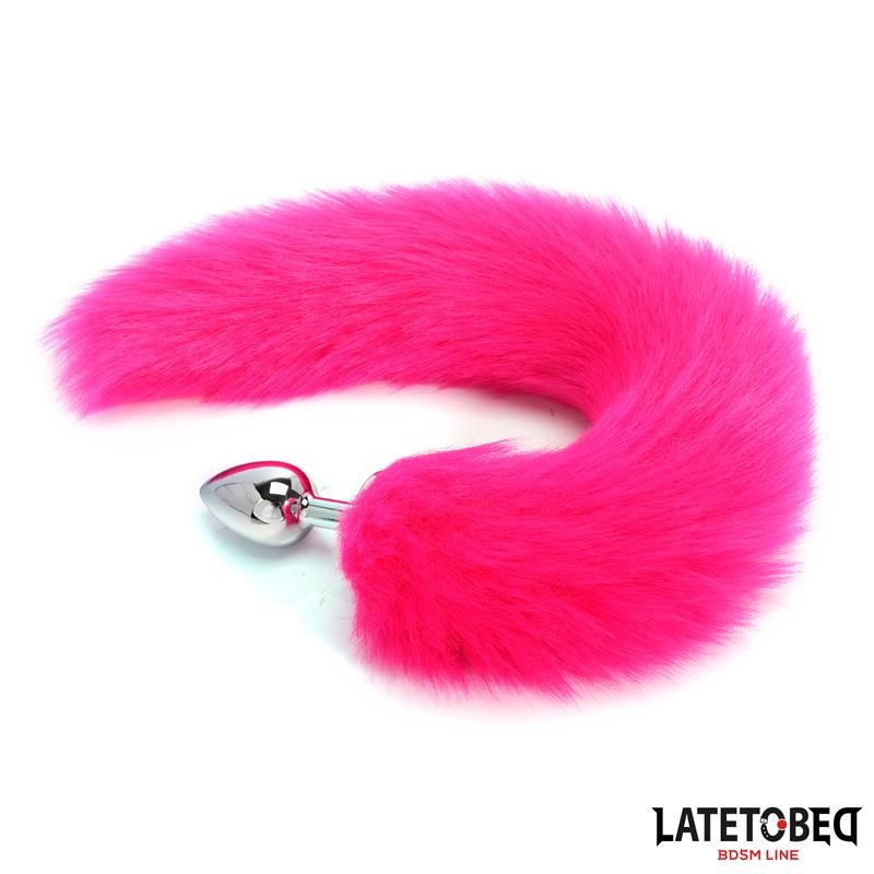 Anal plug with tail Hot Pink 40 cm Anal plug with tail Hot Pink 40 cm