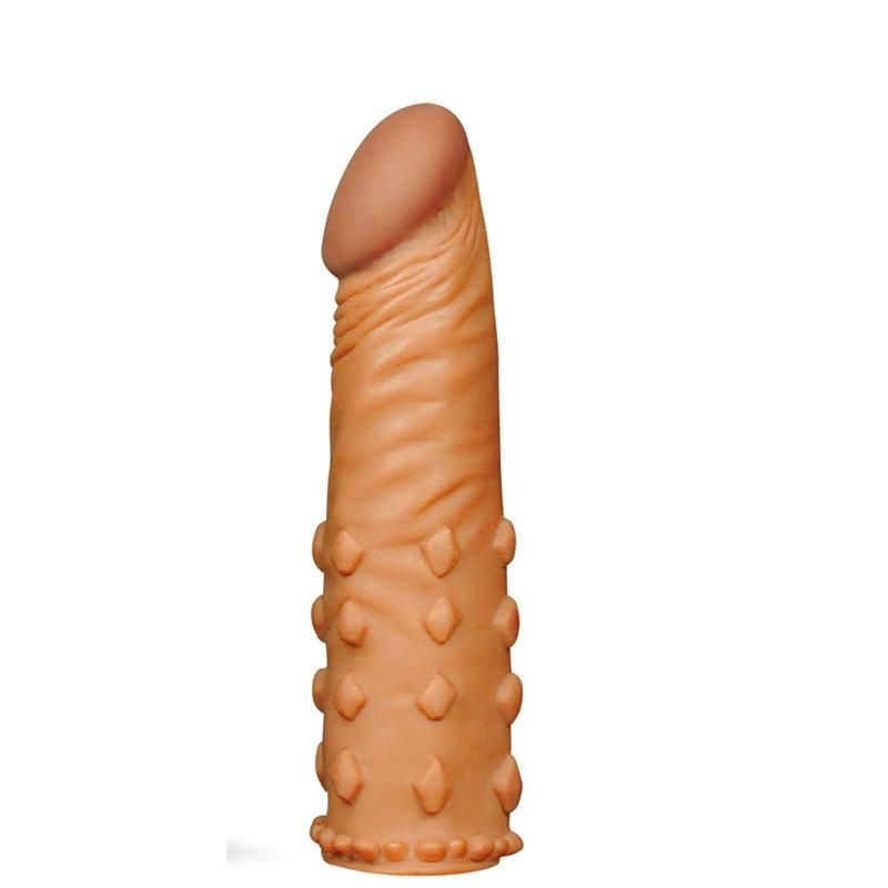 Penis Sleeve Add 2 Pleasure X Tender Brown Penis Sleeve Add 2 Pleasure X Tender Brown