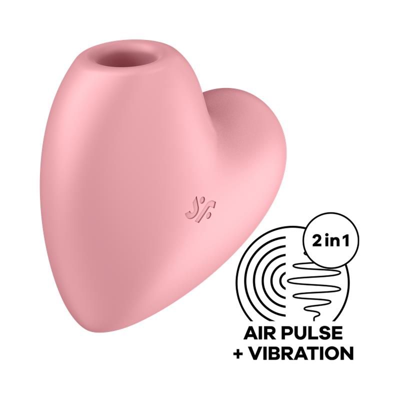 Cutie Heart Clitoris Sucker and Vibe Pink Cutie Heart Clitoris Sucker and Vibe Pink