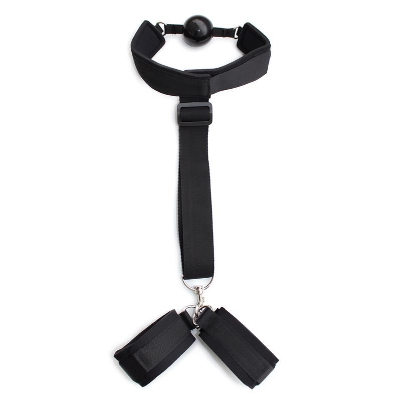 Gag Ball with Hand Cuff Black Gag Ball with Hand Cuff Black