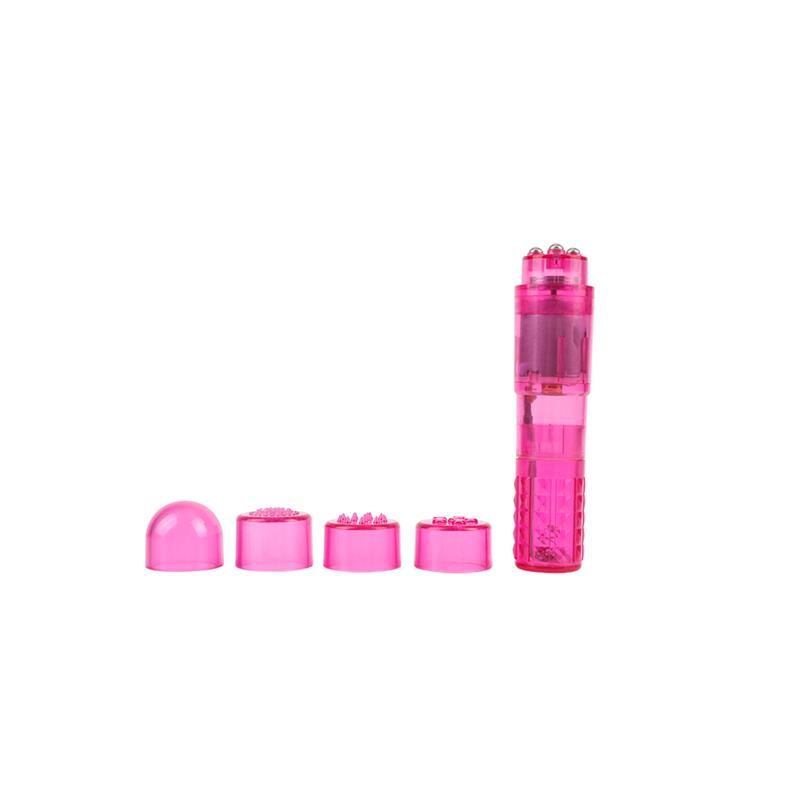 mini massager with 3 heads Pink mini massager with 3 heads Pink