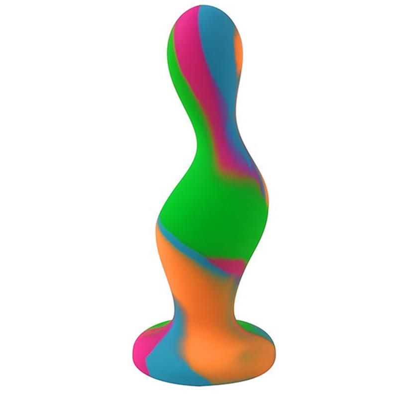 Silicone Butt Plug Multi Color Silicone Butt Plug Multi Color