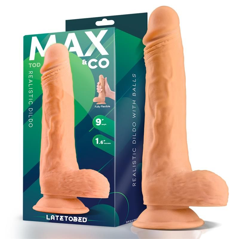 Tod Realistic Dildo with Testicles 9 Flesh Tod Realistic Dildo with Testicles 9 Flesh