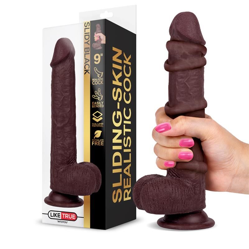 Slidy Realistic Dildo Dual Layer Retractable and Adjustable 9 Slidy Realistic Dildo Dual Layer Retractable and Adjustable 9