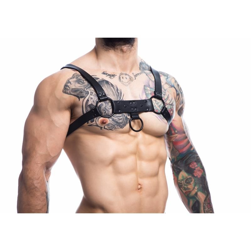 Party Black Chest Harness Adjustable One Size Party Black Chest Harness Adjustable One Size