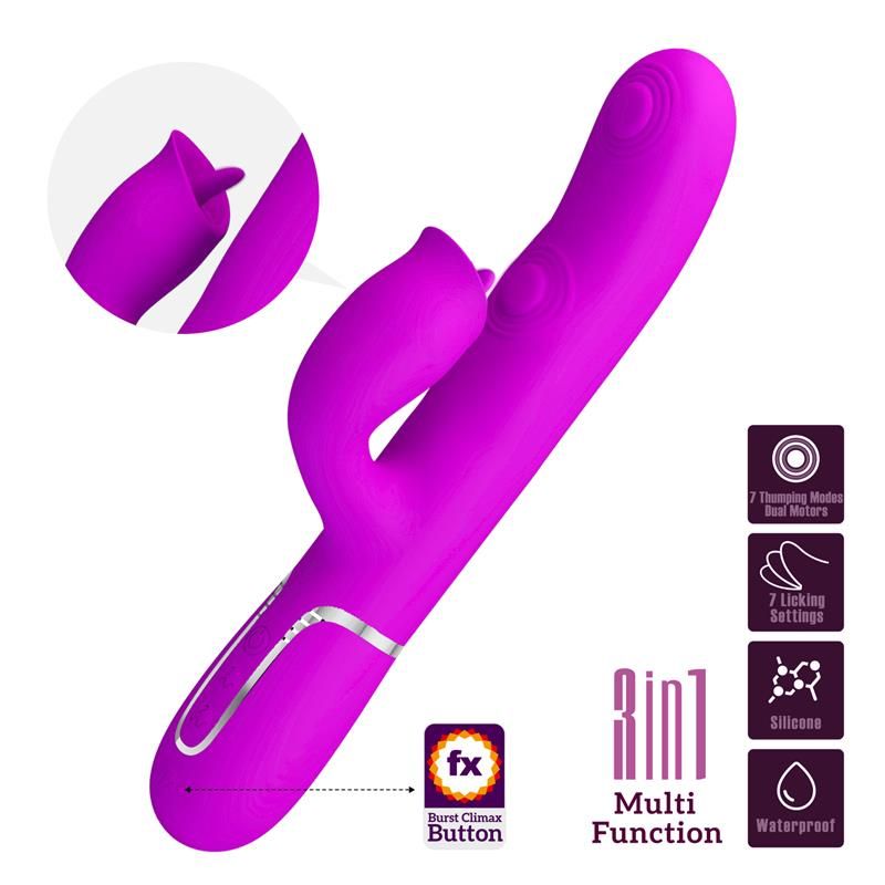 Gigi Vibrator Licking and Thumping Fuchsia Gigi Vibrator Licking and Thumping Fuchsia