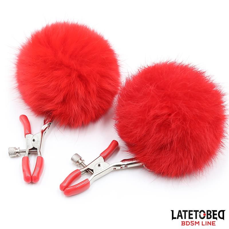 Nipple Clamps Adjustable with Fur Nipple Clamps Adjustable with Fur