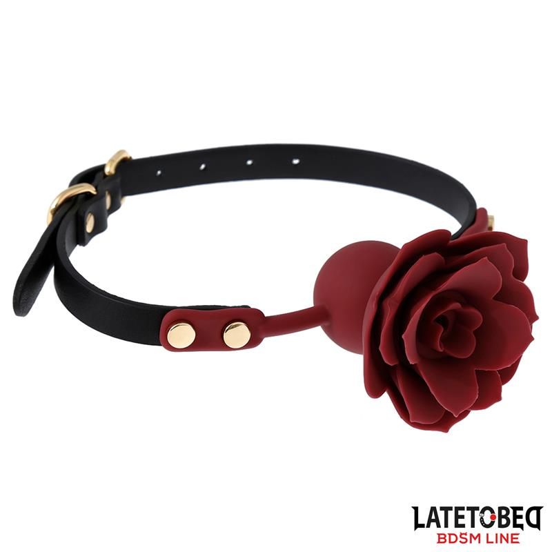 Breathable Silicone Ball Gag with Rose Adjustable 47-56 cm Breathable Silicone Ball Gag with Rose Adjustable 47-56 cm