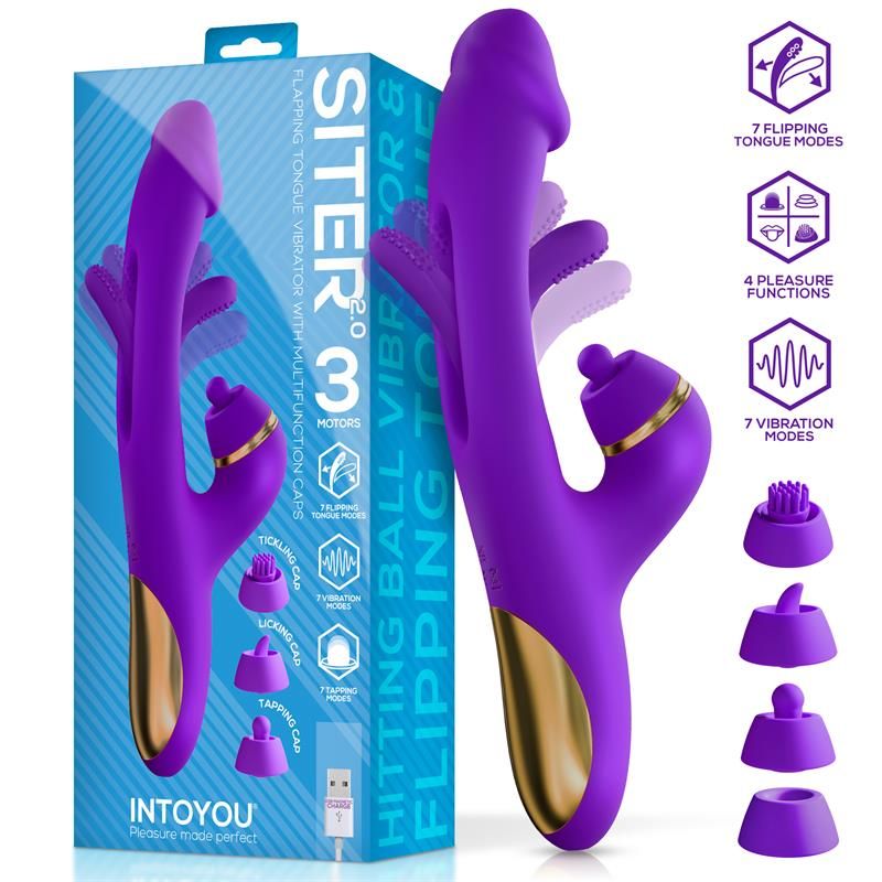 Siter 2.0 Flapping Tongue with Hitting Ball Vibrator with Caps Siter 2.0 Flapping Tongue with Hitting Ball Vibrator with Caps