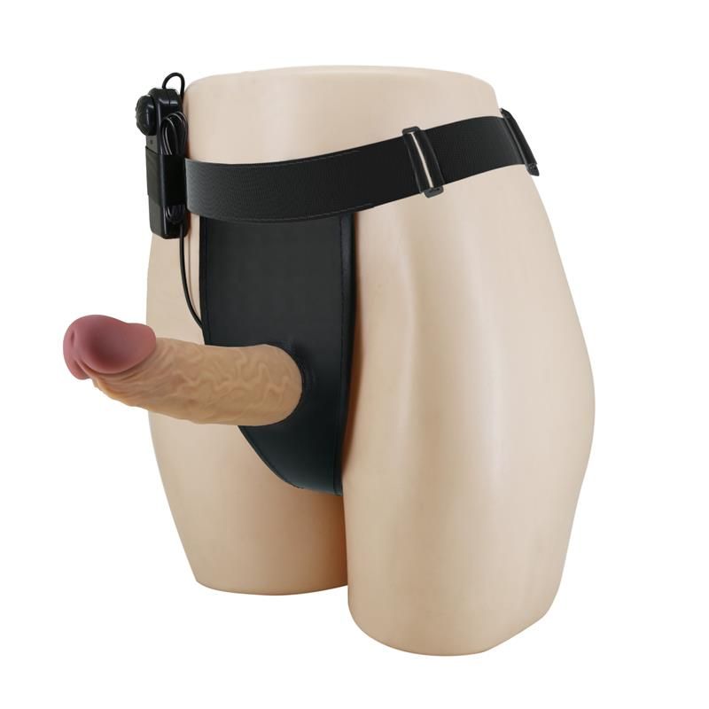 Draven Harness with Hollow Vibrating Dildo Draven Harness with Hollow Vibrating Dildo
