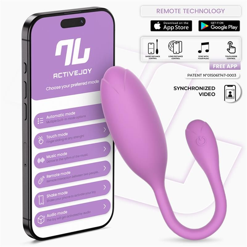 Logan Vibrating Egg with App Unibody Silicone Purple Logan Vibrating Egg with App Unibody Silicone Purple