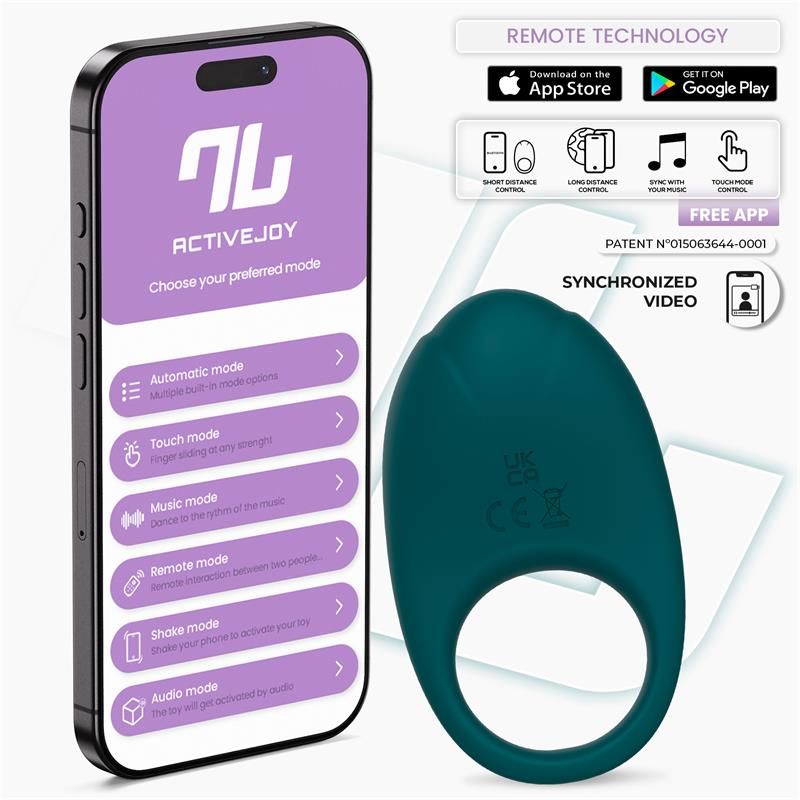 Ringo Vibrating Ring with App Unibody Green Ringo Vibrating Ring with App Unibody Green