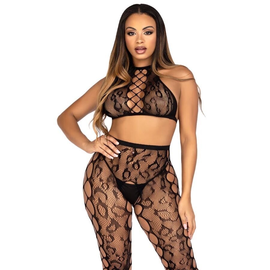 LEG AVENUE - 89372 CROP TOP E COLLANT SENZA CAVALLO NERO - TAGLIA UNICA LEG AVENUE - 89372 CROP TOP E COLLANT SENZA CAVALLO NERO - TAGLIA UNICA