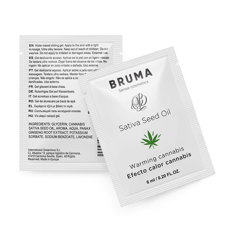 BRUMA - GEL SCORREVOLE ALL''OLIO DI SEMI DI SATIVA GUSTO CANNABIS RISCALDANTE 6 ML BRUMA - GEL SCORREVOLE ALL''OLIO DI SEMI DI SATIVA GUSTO CANNABIS RISCALDANTE 6 ML