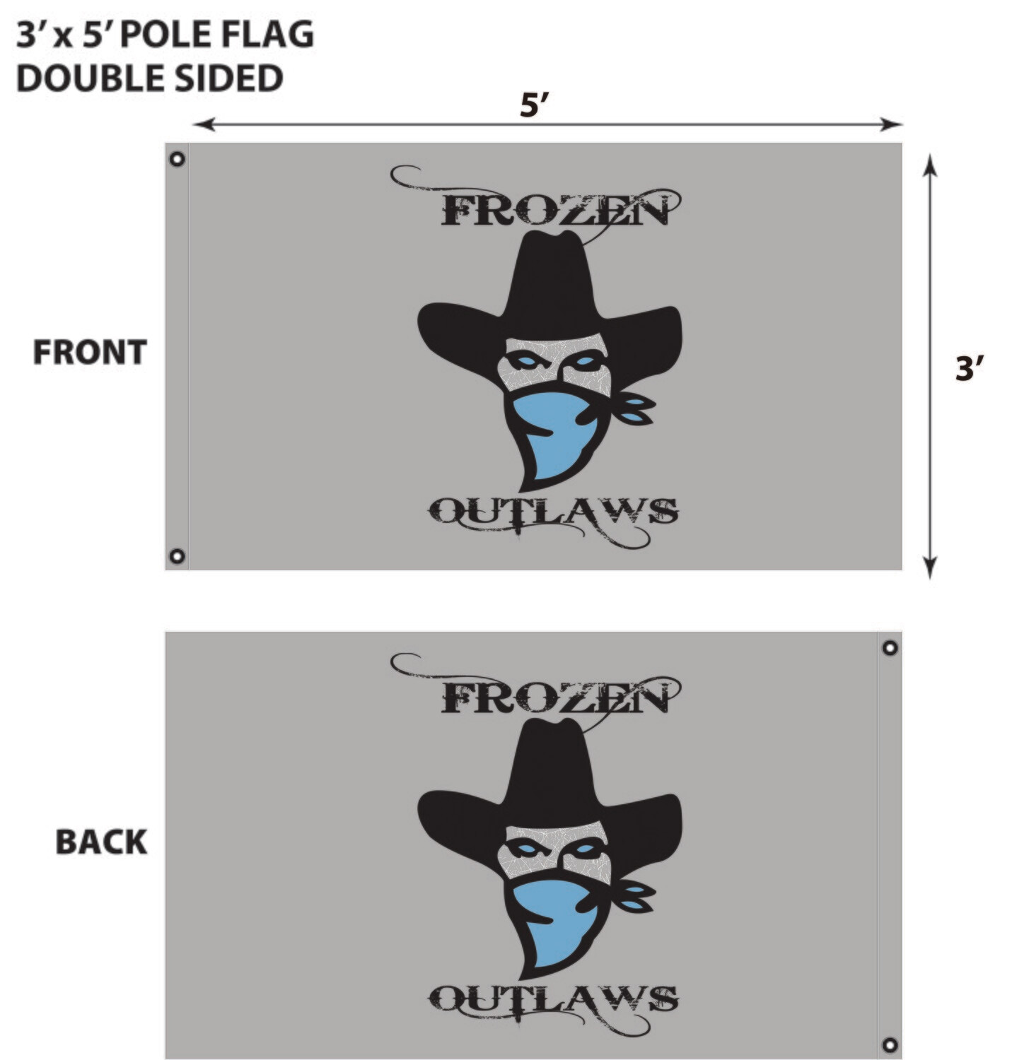 Burling Frozen Outlaws 3' x 5' Flag