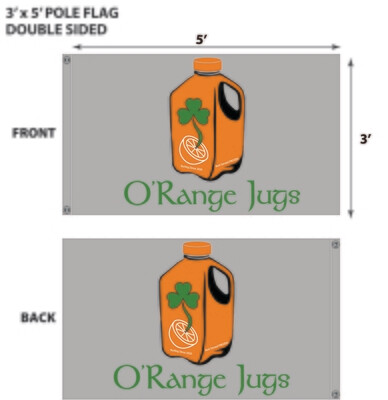 Burling O'Range Jugs 3' x 5' Flag