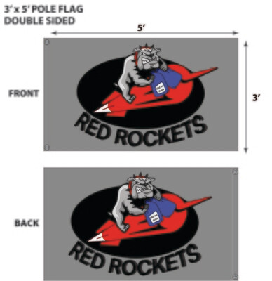 Burling Red Rockets 3' x 5' Flag