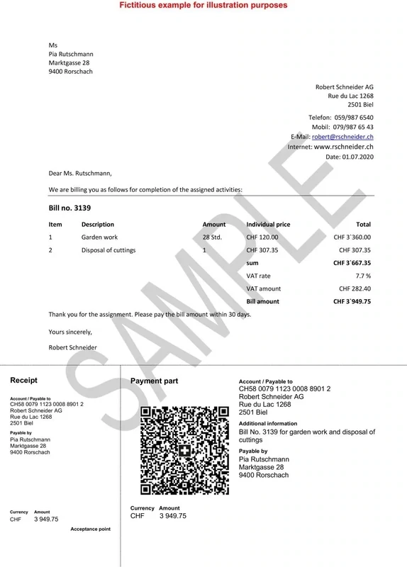 Impression QR-facture
