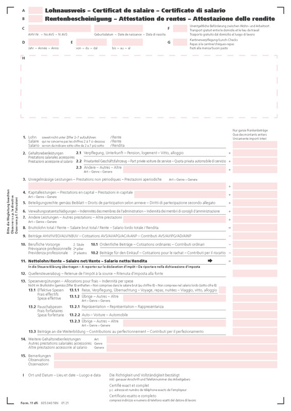 Salary certificates