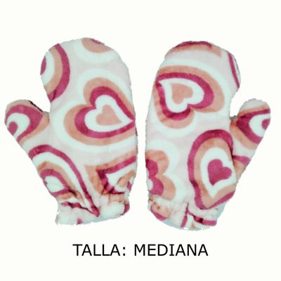 Manoplas Térmicas Corazón Psicodélico. Talla Mediana: "Señora"