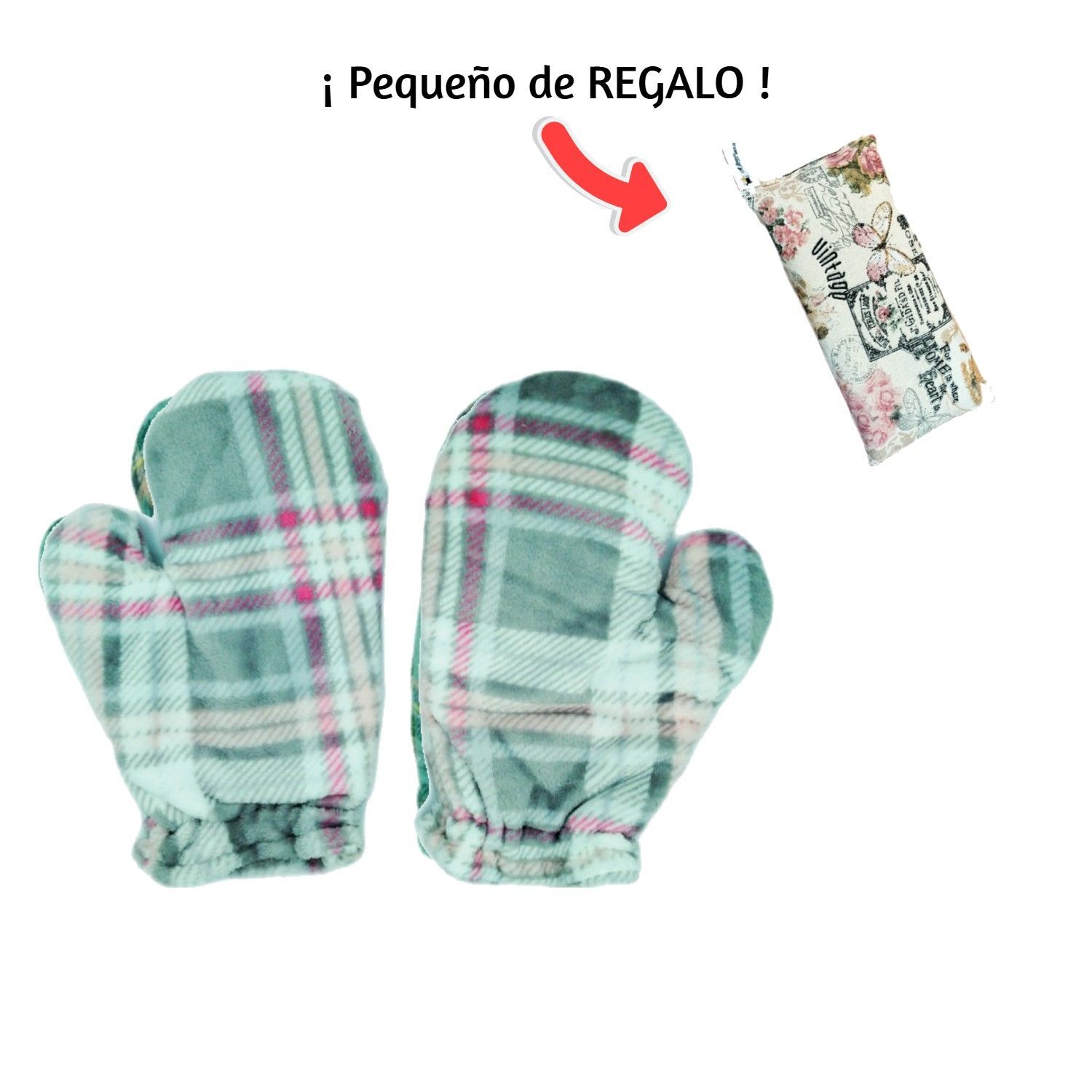 Manoplas Térmicas Pink Escocia. Talla Grande.