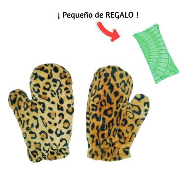 Manoplas Térmicas Leopardo. Talla Grande.