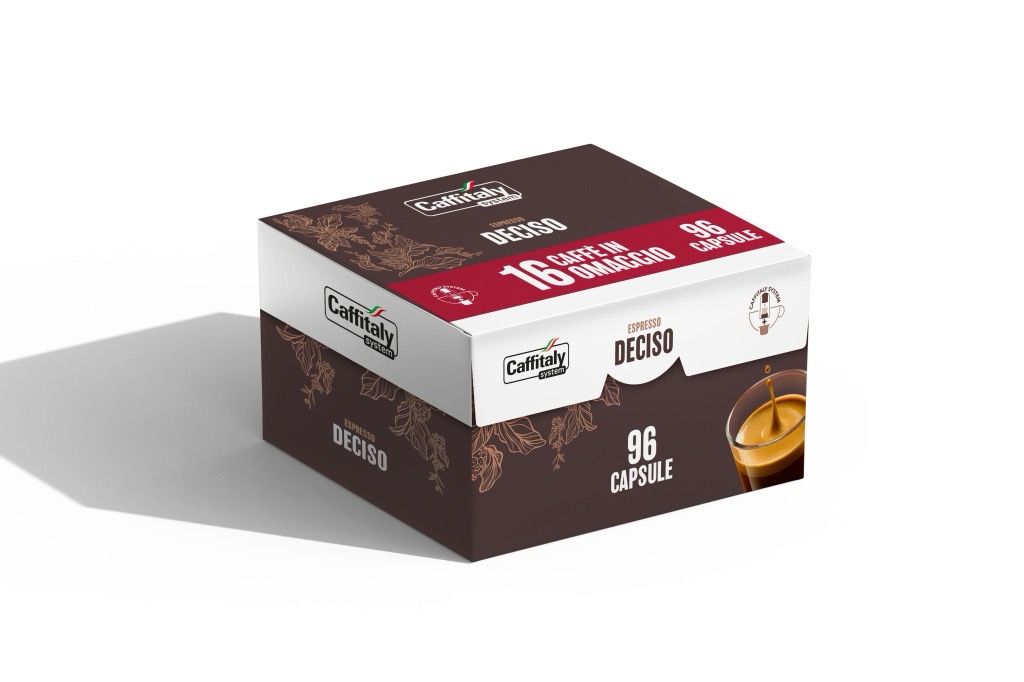 Box Risparmio 96 Capsule Espresso Deciso Ecaffè - Caffitaly system