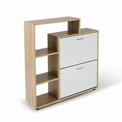 Shoe Storage with Shelf, Oak & white color Shoe Storage with Shelf, Oak & white color