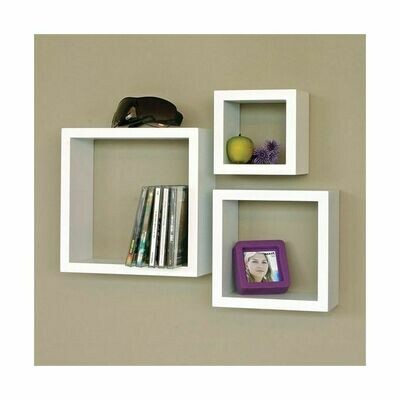Modern Decor 3 Boxes Shelfs White Modern Decor 3 Boxes Shelfs White