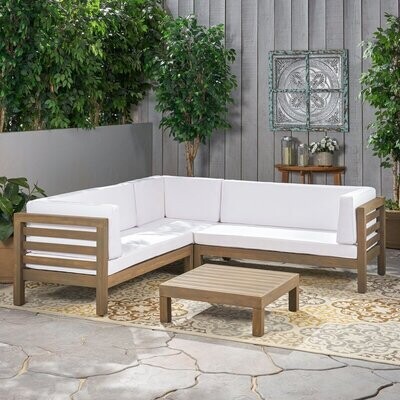 Patio Lounge Sets- Outdoor 3-Piece L-Shaped Sectional Patio Lounge Sets- Outdoor 3-Piece L-Shaped Sectional
